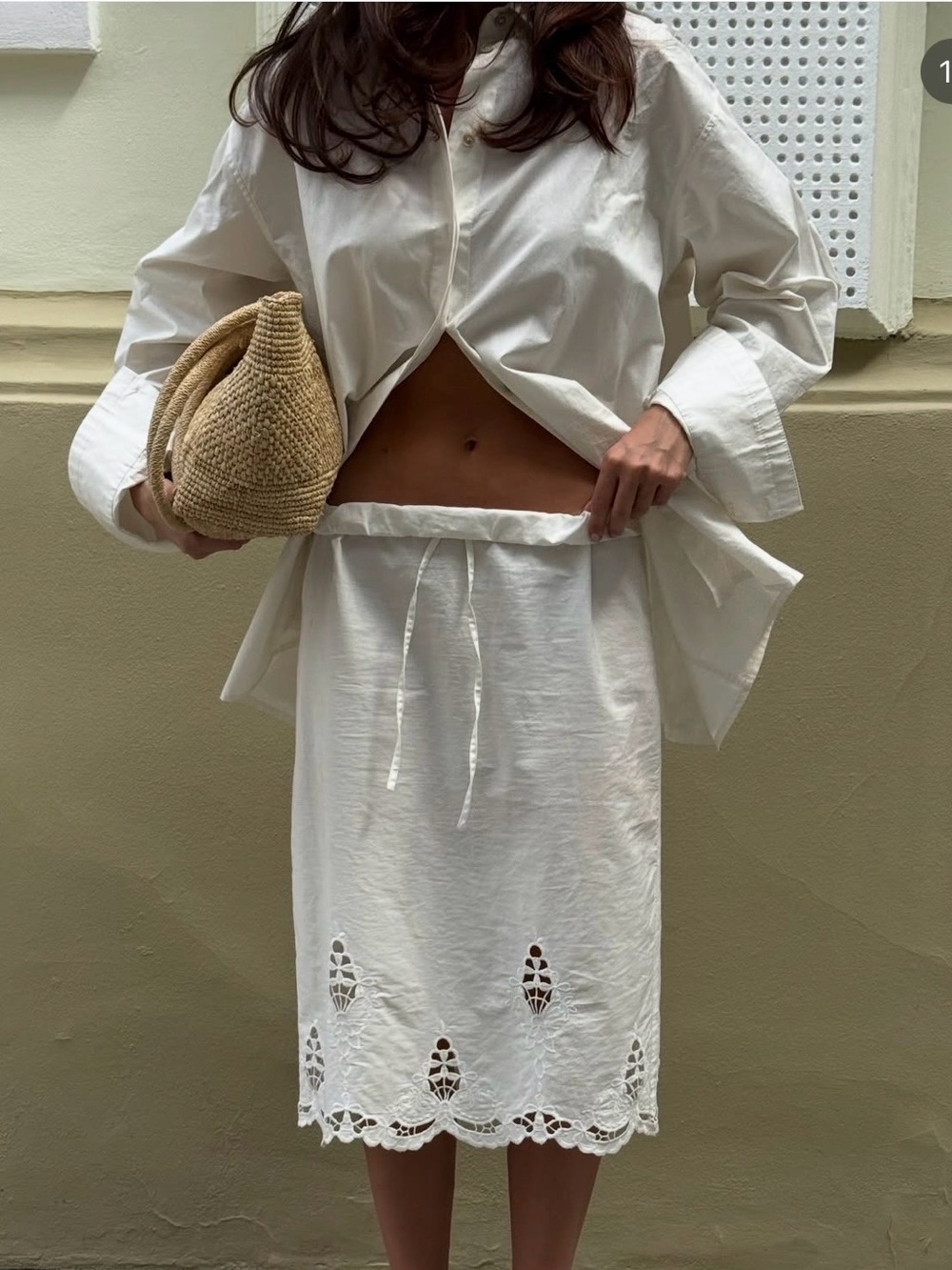 NWT Mango Raffia Tote in Natural - Picture 7 of 12